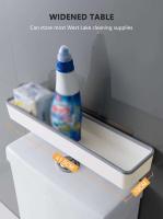 Armario de iluminación para baño, montado en la pared, dispositivo multifuncional no perforado, organizador de soporte para inodoro - details 6