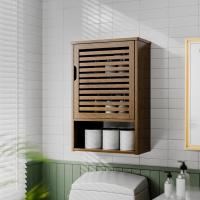 Armario de Baño de Bambú Estante Colgante de 60cm Organizador de Almacenamiento con Diseño Ajustable Ahorro de Espacio en Baño - details 1