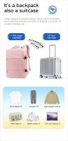 Mochila de viaje para mujer, deportes al aire libre impermeable, bolsa para portátil, mochila de transporte, multifuncional, viajes de negocios, clasificación en húmedo y seco, mochila escolar de gran capacidad - details 2