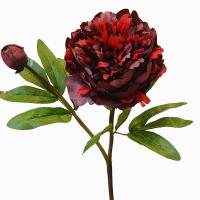 Ramo de flores de peonía artificiales de 2 cabezas, simulación realista hecha a mano, ramas de peonía de seda exquisita, decoración de mesa de comedor - details 19