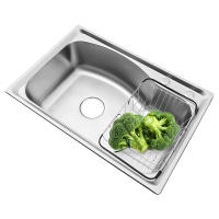 Lavabo de Acero Inoxidable Montado en la Countertop Duradero, Bellezo, Rendimiento Bueno 65×44×22cm - details 2