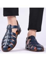 Sandalias casuales de moda 2025, zapatos romanos transpirables con boca de pez y hebilla de cinturón británico, zapatos de hombre de talla grande - details 2
