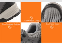 Zapatos de trabajo ligeros para hombre, zapatillas de seguridad cómodas, ANTIPERFORACIONES, protección de verano - details 7