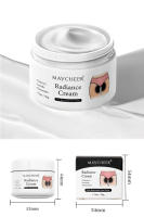 Crema blanqueadora de 50g para partes privadas, blanqueamiento de axilas, blanqueamiento de glúteos y rodillas, ilumina la parte interna del muslo, partes íntimas, elimina la melanina oscura - details 10