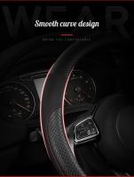 Cubierta de Volante de Coche de Cuero PU Transpirable Antideslizante Adecuada para Todas las Estaciones Adecuada para Volantes de 38cm/15-inch - details 4
