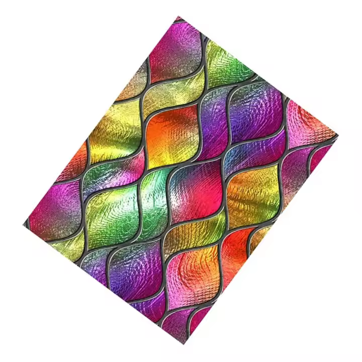 Película de vidrio para ventana, pegatina decorativa estática esmerilada, 3D, se sujeta al baño, calcomanías adhesivas - 1