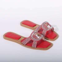 Y Sandalias de diamantes Moda Zapatillas de playa planas con punta abierta para mujer - details 6