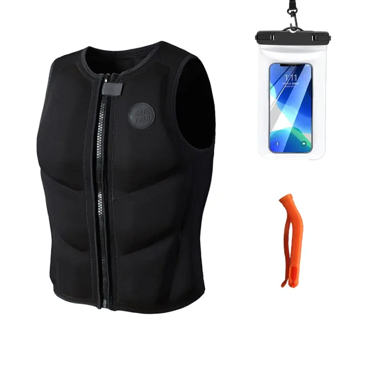 Chaleco de Vida Profesional SWROW para Surf Motor Barco Neopreno Súper Elástico con Protección Flotación Traje de Baño Rescate Acuático - 1