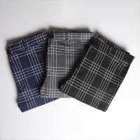 Pantalones casuales a rayas a cuadros grandes para hombres, leggings de moda - details 2