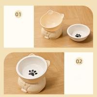 Dispensador de alimentos, cuenco de cerámica para gatos, cuenco creativo y bonito para base alta, alimentador antideslizante desmontable para mascotas, gatito y cachorro - details 10