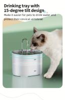 Fuente de agua para gatos de circulación automática, dispensador de agua para gatos con recarga USB, boquilla de acero inoxidable y Ultra, 2,2 L, 1 unidad - details 10