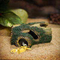 Tanque de peces paisajismo acuario árbol agujero refugio adornos, tocon de árbol musgo pez camarón lagarto, accesorios para mascotas decoraciones - details 3