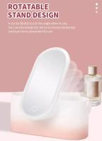 Espejo de maquillaje iluminado con estuche de almacenamiento, luz LED recargable, portátil, caja de belleza - details 5