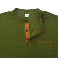 Hombre manga corta henry camiseta hombre cuello redondo patchwork body - details 11
