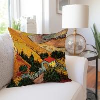 Funda de almohada con pintura al óleo Retro Vintage, pintura famosa, sin núcleo de almohada, 1 unidad - details 7