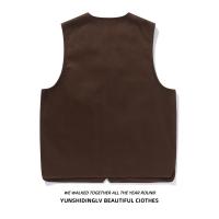 Chaleco de trabajo Retro informal para hombre, gran oferta de temporada, primavera y otoño, chaleco con hombreras en capas a la moda con múltiples bolsillos, corte holgado - details 2