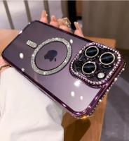 Funda Transparente de Diamante para iPhone Carga Inalámbrica Magnética Accesorios de Electrónica - details 15