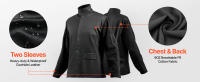 Chaqueta de soldadura resistente a las llamas SucceBuy, talla M, mangas de cuero de vaca dividido duradero y 9 oz. Cuerpo de algodón FR, resistente al calor - details 3