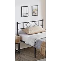 Cama de Metal para Invitados con somier, para Dormitorio, 90 x 190 cm, Color Negro - details 5