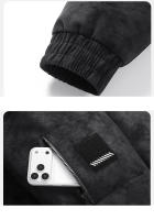 Chaqueta de Cuero para Hombre, Estilo Retro, Forro Polar Sólido, Abrigo Cálido, Nuevo, Cómodo, Informal, con Solapa, Parka de Invierno, Moda Sencilla, Gruesa - details 9