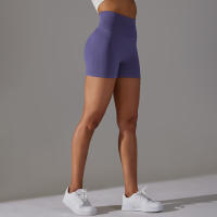 Nessaj-pantalones cortos sin costuras para mujer, Shorts deportivos elásticos de realce de cadera, transpirables, para gimnasio - details 22