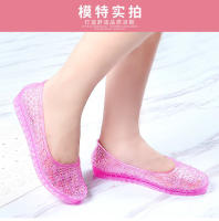 Sandalias de cabeza de cristal femeninas, bolso de verano de plástico, fondo plano de estudiante - details 3