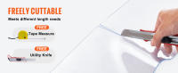 SucceBuy Cortina de tiras, 100' de largo, 12" de ancho, 0,12" de espesor, tiras de puerta de plástico transparente y liso, rollo a granel de tiras de cortina de PVC para almacenes, fábricas, supermercados - details 4