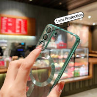 Funda de Silicona de Lujo Transparente Magnética Carga Inalámbrica Magsafe para Samsung Galaxy S20, S21, S22, S23, S24 Ultra Plus Accesorios de Electrónica - details 2
