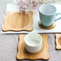 Posavasos de madera creativo de 19cm, resistente al calor, forma cuadrada/redonda/óctogonal, almohadilla para taza de té, tapete grueso para taza, decoración de cocina - details 5
