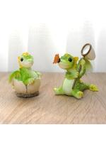 Mini Jardín de Hadas Figura de Dragón de Resina Adorno de Animales de Estimulación 2pcs - details 1