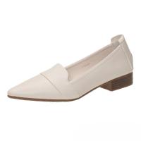 Moda de Zapatos Plano para Mujer 2025 Puntas de Cabeza Afiladas, Depósito Bajo, Zapatos de Cuero Suave, Estilo Primavera y Otoño - details 1