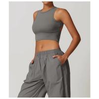 Chaleco de yoga sin mangas con cuello halter para mujer Chaleco deportivo ajustado con cuello halter - details 5