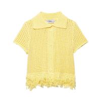 Estilo nueva chaqueta de ropa de mujer falda de punto a cuadros decorada con borlas - details 8