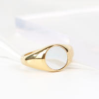 "Anillo Mujer Nácar Natural y Acero Titanio |   Joyería Hipoalergénica Vintage |   No Ennegrece ni Oxida |   Estilo Boho Elegante |   Regalo Perfecto para Ella – Envío Rápido Miravia" - details 3