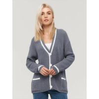 Suéter de punto holgado con cuello en V para mujer, moda primavera otoño - details 3