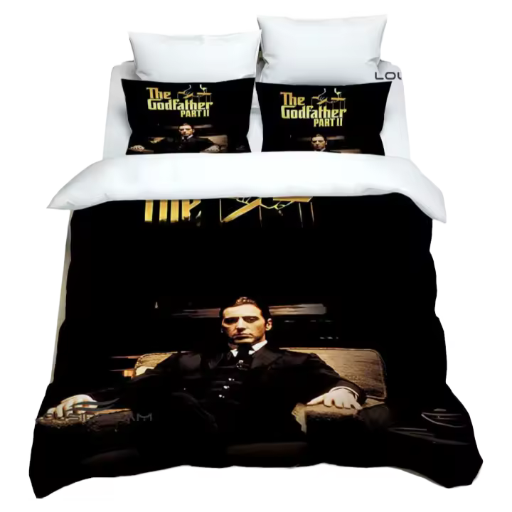 Conjunto de Cama Impreso Godfather Cubierta de Edredón, Cojín de Lujo Regalo de Cumpleaños Perfecto - 1