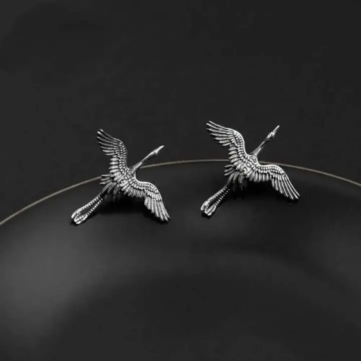 Pendientes de Murciélago Negro Gótico de Zirconio Joyería Punk Rock Hip-Hop para Hombres y Mujeres - 1