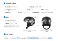 Casco snowboard mujer hombre aire libre seguro Equipo Protector - details 2