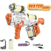 Pistola de agua de juguete, pistola de agua de repetición de alta velocidad completamente automática con luces, juguetes de juego de agua de gran capacidad para niños, regalos - details 3