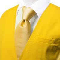 Nuevo chaleco amarillo claro para hombre, chaleco de seda Lisa para boda, corbata para el cuello, conjunto de gemelos y pañuelo para traje masculino, regalos de diseñador para fiesta de negocios - details 16