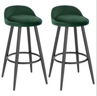 Taburete de Terciopelo Silla de Barra de Cocina con Resalto Mueble de Barra de Alta Comodidad - details 13
