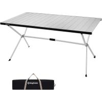 Mesa plegable enrollable de camping de aluminio portátil con bolsa de transporte - Mesa de picnic con soporte de hasta 80 kg - details 21