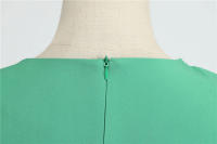 Vestido de fiesta de verano para mujer con cuello cuadrado sólido y cinturón - details 28