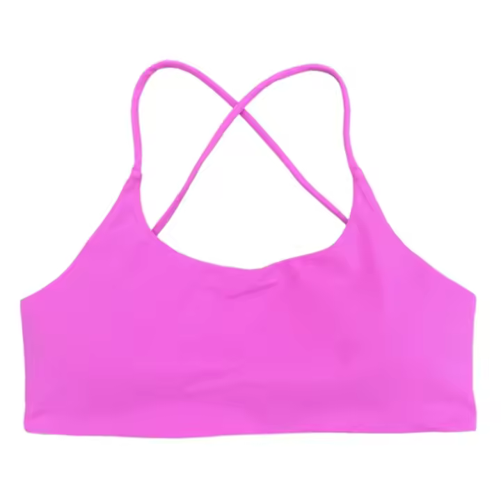 Sujetador deportivo suave para mujer, ropa interior sexy con tirantes finos, espalda cruzada, top hueco, ajustado, gimnasio, yoga, entrenamiento atlético con almohadilla para el pecho - 1