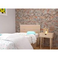 Gabo de Madera Rústico Vintage para Cama (145 x 44 cms.) Estilo Nórdico Crudo sin Pintar - details 73