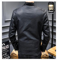 Nueva chaqueta de cuero para hombre, moda delgada de motocicleta juvenil, PU, de otoño e invierno - details 23