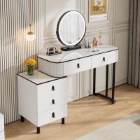 Con Luz Regulable en 3 Niveles, 5 Cajones de Madera Maciza, Mesa Con Cajonera, Montaje Flexible, - details 0