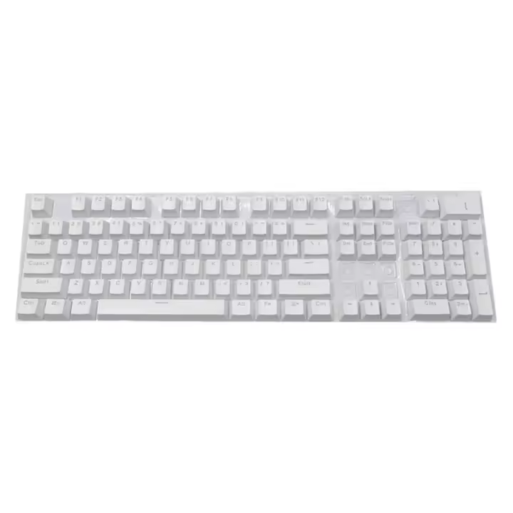 Juego de teclas Nical DIY, 104 Uds., OEM, retroiluminado, un solo Color, ABS, tapa en blanco para teclado Cherry MX de 87/104 teclas - 1