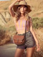 Bolso cruzado de cuero PU ajustable Bolso de hombro bohemio con correa larga - details 10