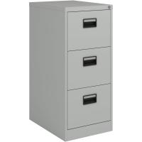 Cajonera de Oficina con 3 Cajones Mueble Archivador con Portaetiquetas y Cerradura para Escritorio Oficina Despacho Acero 103 x 45 x 62 cm - Gris - details 4